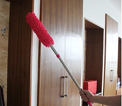 Homenique Multipurpose Microfiber Cleaning Duster with Extendable Telescopic Wall Hanging Handle Standard Multicolour - Image 3
