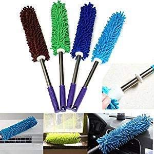 Homenique Multipurpose Microfiber Cleaning Duster with Extendable Telescopic Wall Hanging Handle Standard Multicolour - Image 2