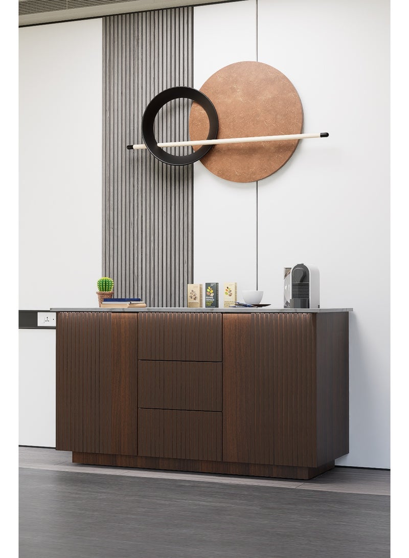 كوفي وورلد ركن قهوة باللون بني، صناعة وطنية عصرية بإضاءة جذابة. - Image 2