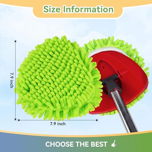 BywoBywo 4 Pack Reusable Microfiber Mop Pads Compatible with O-Cedar EasyWring 1-Tank Spin Mop System,Elastic Mop Head Replacement for Deep Clean,Machine Washable Mop Refills - Image 3
