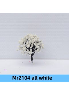 Miniature Handmade Diy Scenery Model Tree Artificial Sandbox Architecture Decoration Production Materials Small Tree Scenery-Color:MR2104-5CM All White