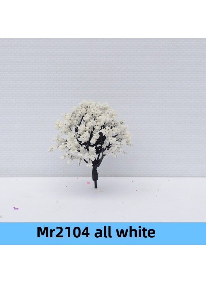 Generic - Miniature Handmade Diy Scenery Model Tree Artificial Sandbox Architecture Decoration Production Materials Small Tree Scenery-Color:MR2104-5CM All White - Image 1