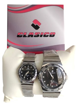 Clasico Couple Watch With A Simple And Elegant Design Black Dial