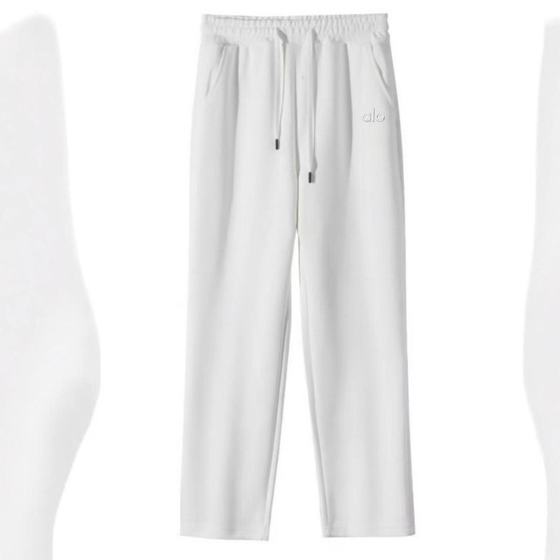 Alo Yoga 2025 New Cotton Reflective Label AO Alo Autumn/Winter Sports Casual Straight Pants for Men and  Women - Image 3