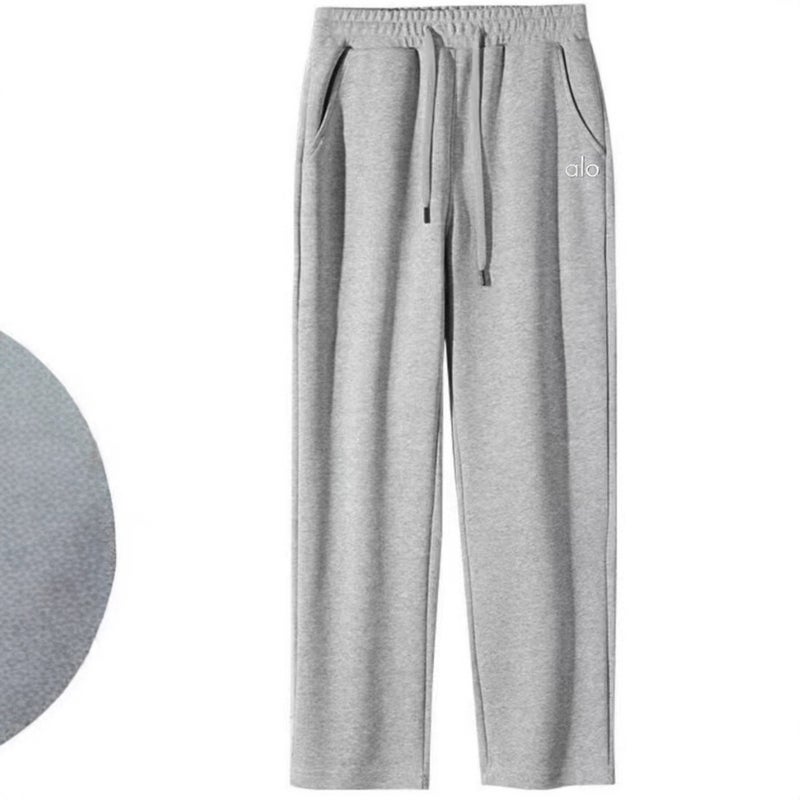 Alo Yoga 2025 New Cotton Reflective Label AO Alo Autumn/Winter Sports Casual Straight Pants for Men and  Women - Image 2