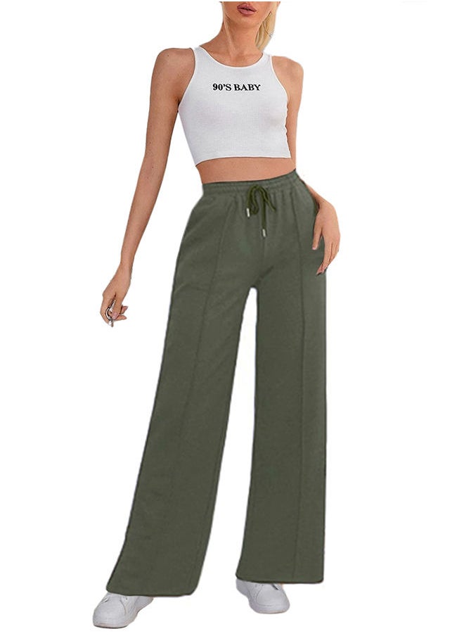 Nileton Sport Sweatpants Wide Leg With Line – High Waist - Side Pockets  - Image 1