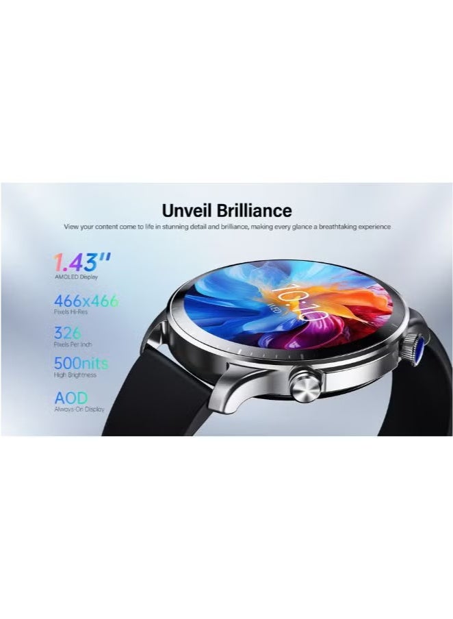 RIVERSONG Motive 9 Pro Calling Smart Watch, 1.43 Inch Amoled Display - Image 5