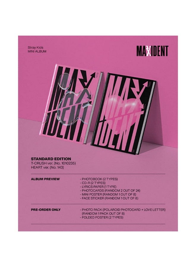 دريموس ألبوم Dreamus Stray Kids [ MAXIDENT ] STANDARD EDITION HEART ver Black - Image 2