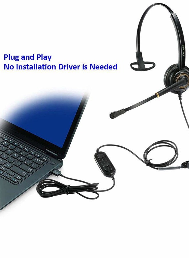 KEMEILE Kejia Electronic Co.,Ltd USB Headset with Microphone Noise Cancelling and Volume Controls for UC Softphones Teams Business Skype Lync Zoom Conference Call Online Course etc - Image 2