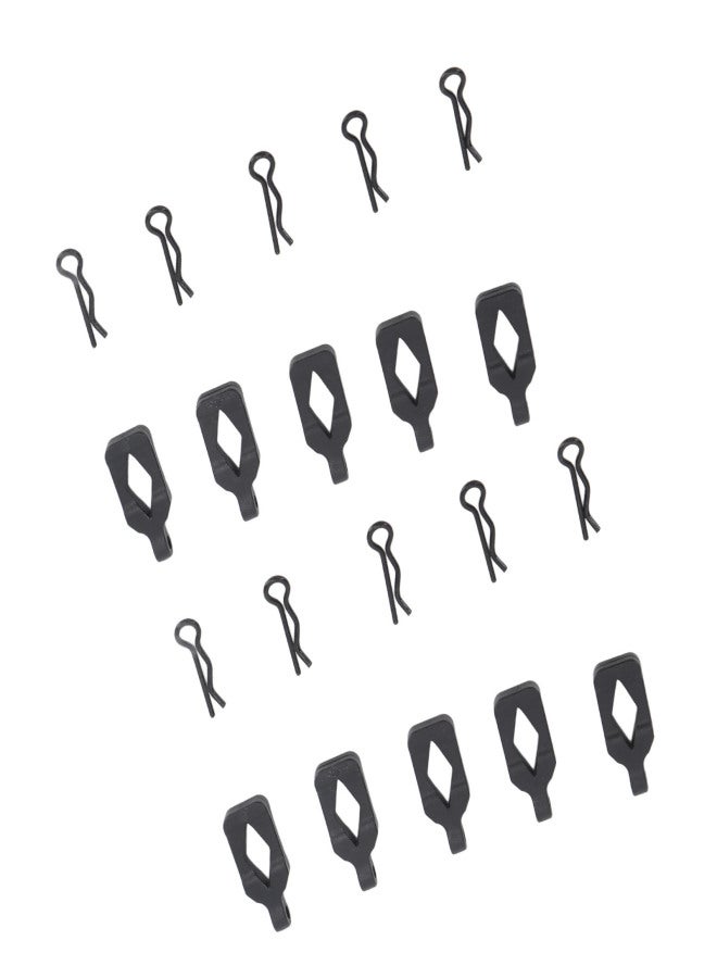 10Pcs RC Body Clips Pins Lightweight Sturdy Durable RC Body Clips Bent R Pins Fit for Axial 1/24 SCX24 AXI206000 RC Car Black - Image 5