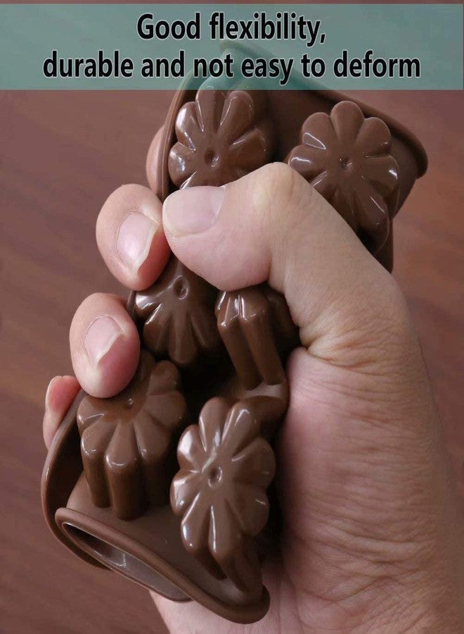BAKING SET مجموعة قوالب سيليكون للخبز، قوالب شوكولاتة متنوعة، قوالب كيك وصابون وآيس كريم وحلوى وجيلي يمكنك صنعها بنفسك (على شكل زهرة) - Image 3