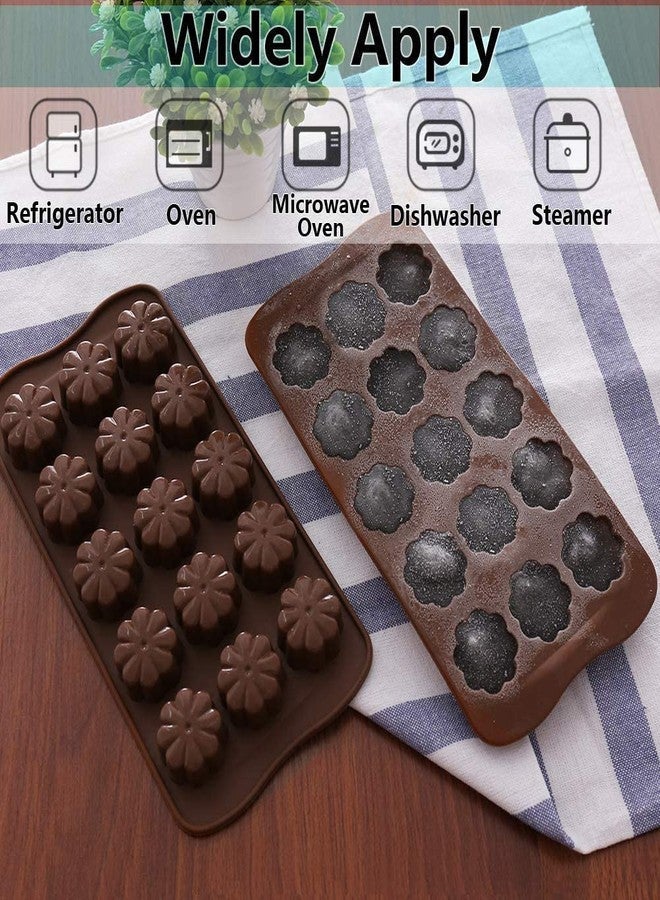 BAKING SET مجموعة قوالب سيليكون للخبز، قوالب شوكولاتة متنوعة، قوالب كيك وصابون وآيس كريم وحلوى وجيلي يمكنك صنعها بنفسك (على شكل زهرة) - Image 2