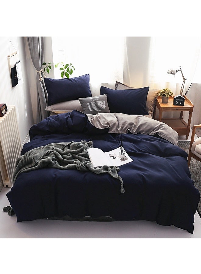 4PCS Bedding Set Skin Friendly and Simple Cotton Material Including Sheets Duvet Cover and 2 Pillows 2.0 Bed 200*230CM - Image 1