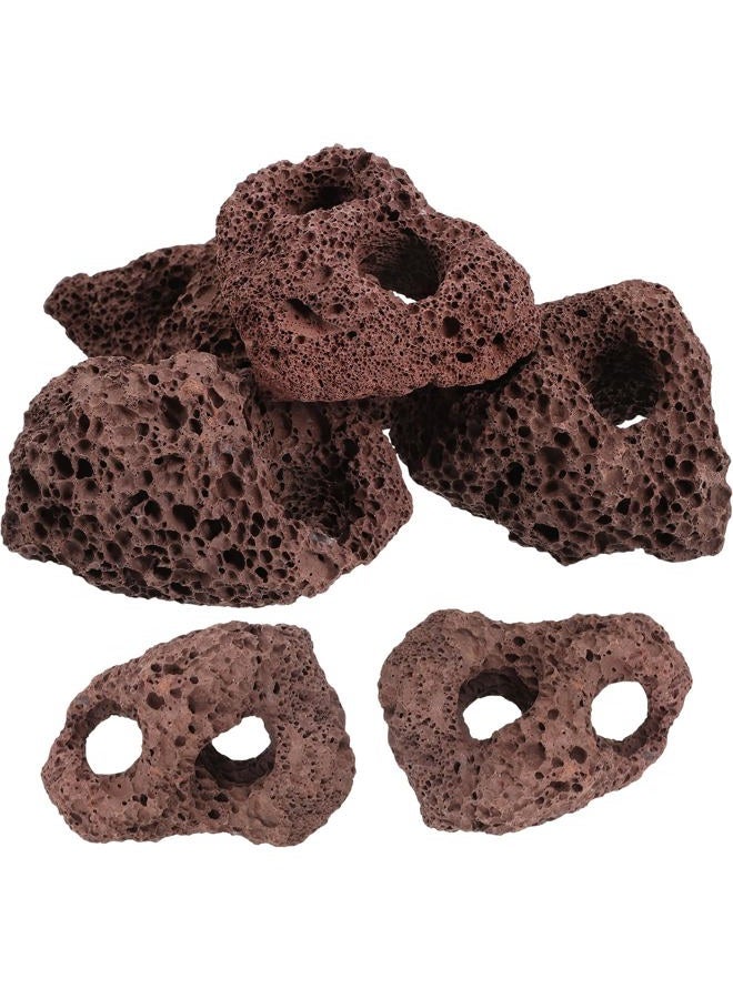 Yardwe Rocks Volcanic Stones 6Pcs Decorative Rocks Fish Tank Filter Aquarium Landscape Ornaments Decoration Random Color - Image 1