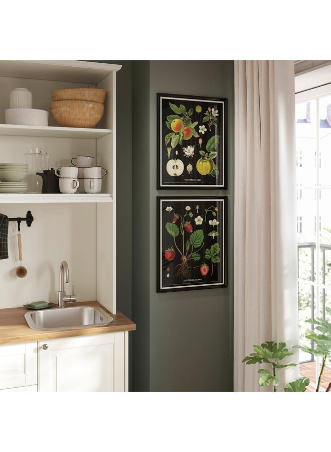 زبون إطار مع ملصق، مخططات فواكه نباتية قديمة، 40×50 سم - Image 2