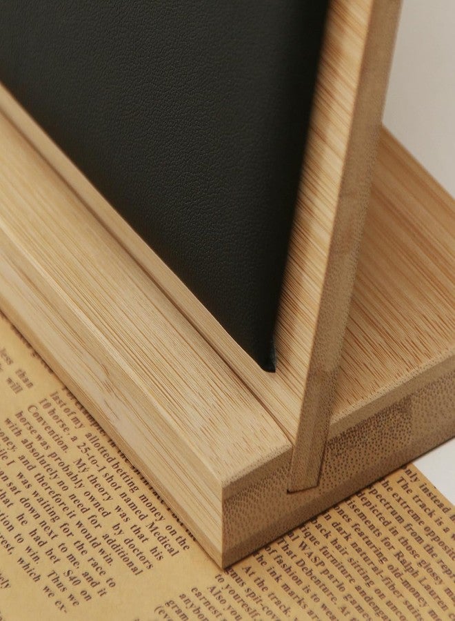 Arah Bamboo Necklace Display Stand, Wood Jewellery Necklace Holder, Chain Jewelry Rack Organizer, Tabletop Display Boards for Home or Shop Sell Show (Black PU) - Image 2