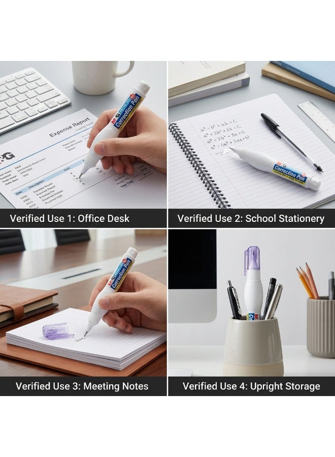 M&G Metal Nib Correction Pen 8ml ACFN0605 with Quick Dry, High Volume Correction Fluid, Squeeze Barrel Design and Cap - Image 2