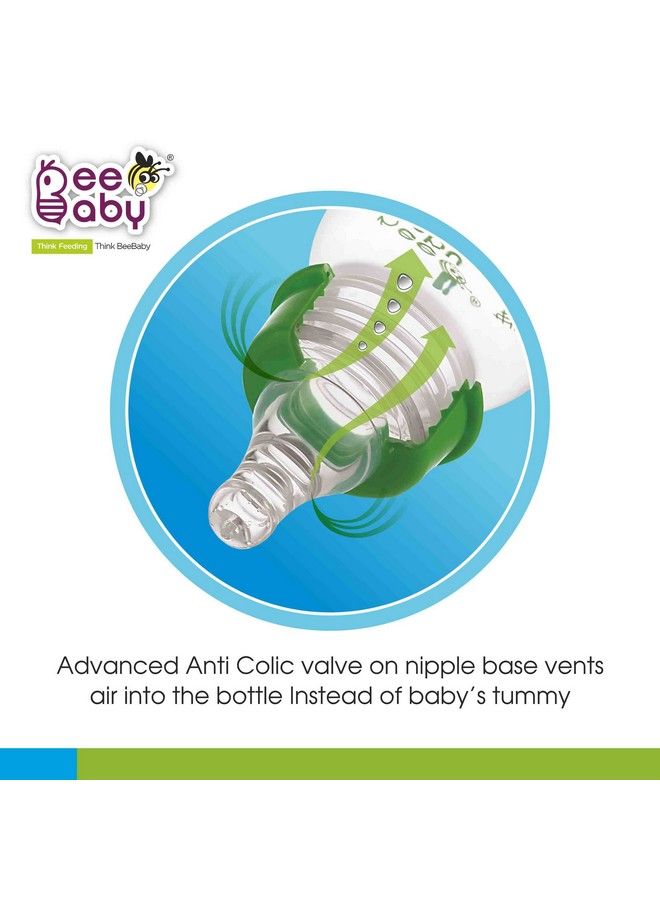 Beebaby Basic Slim Neck Baby Feeding Bottle With Premium Anti Colic Comfort Silicone Nipple For New Born;Infant;Toddler;Babies 100% Bpa Free 4 Months + (125 Ml ; 4 Oz.) (Green) - Image 5