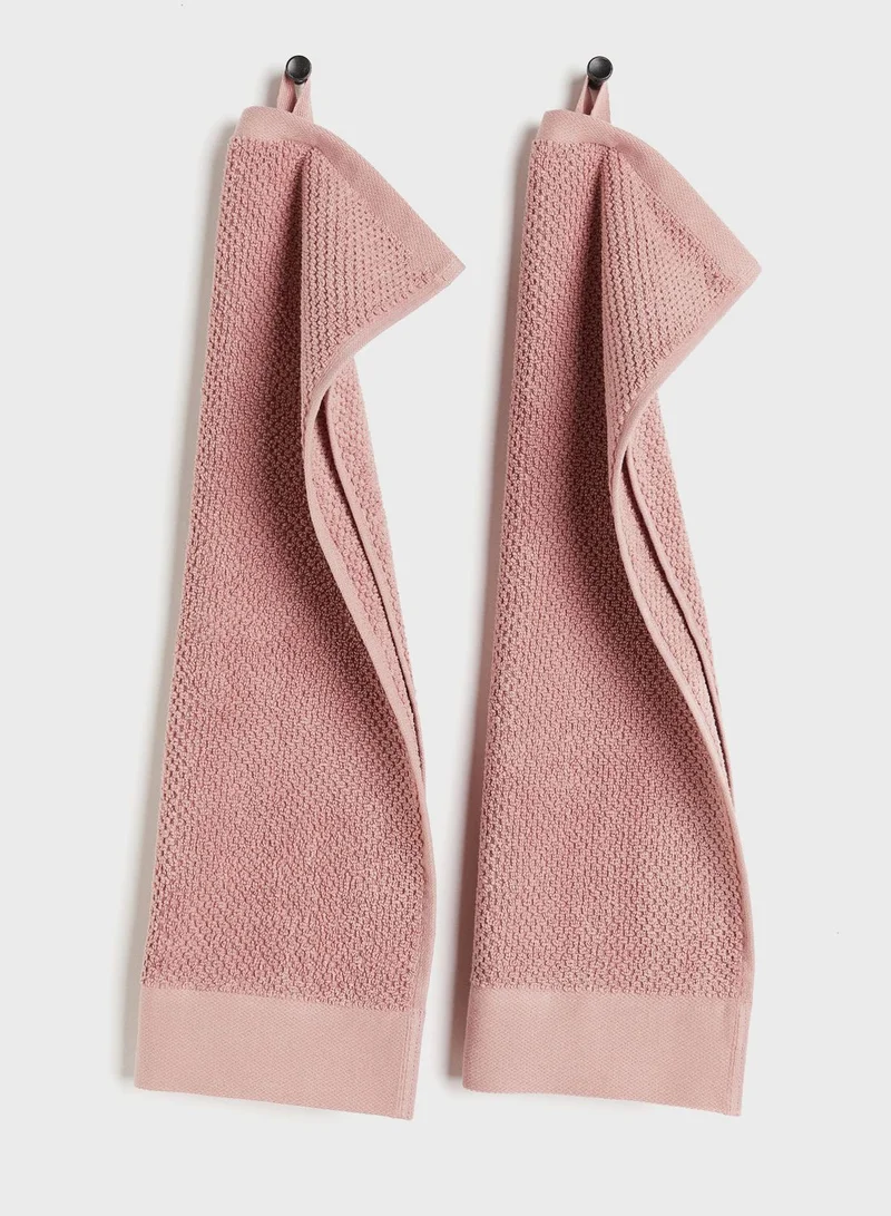 H&M 2-Pack Cotton Terry Guest Towels 30X50