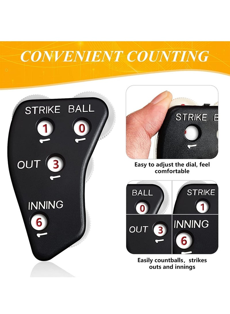 Generic 4 Wheel Umpire Indicator Umpire Clicker Umpire Gear Baseball Clicker Outs Innings Balls and Strike Clicker for Softball Practical Baseball Counter Clicker for Scorekeeper Recording Outs Innings 2 Pcs  - Image 5