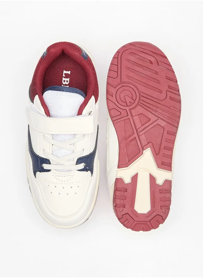 LBL by Shoexpress Boy's Panelled Shoes with Hook and Loop Closure