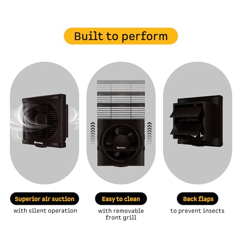 atomberg Efficio Exhaust Fan 150mm (6 Inches) | BLDC Motor | 13W| Low Noise | 2000 RPM| Ideal for Bathroom, Kitchen | Easy to Clean | Installation-Square Cut (175mm) | 2 Years Warranty | Brown - Image 2