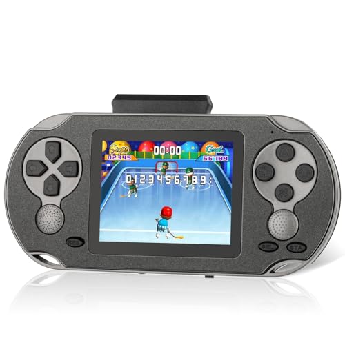 TaddToy 16 Bit Handheld Game for Kids Adults 30 Large Screen Preloaded 230 HD Classic Retro Video Games with USB Rechargeable Battery 3 Game Cartridges for Birthday Gift for Kids 412 Black - Image 1