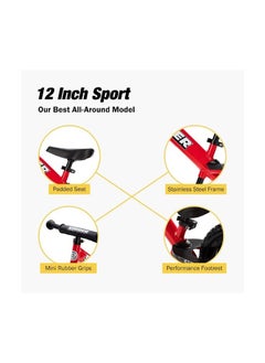 STRIDER Strider 12” Sport Bike - No Pedal Balance Bicycle for Kids 18 Months to 5 Years - Includes Safety Pad, Padded Seat, Mini Grips & Flat-Free Tires - Tool-Free Assembly & Adjustments  - Image 3