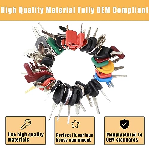 MANUTEX 58 Heavy Equipment Keys Master Set for Bob-cat Cater-Pillar Ca-se JD HYS-TER Koma-tsu Kubo-ta Yanm-ar Take-uchi New Holl-and Vol-vo JL-G JC-B Toyo-ta Keys for Heavy Equipment Construction Machine - Image 4