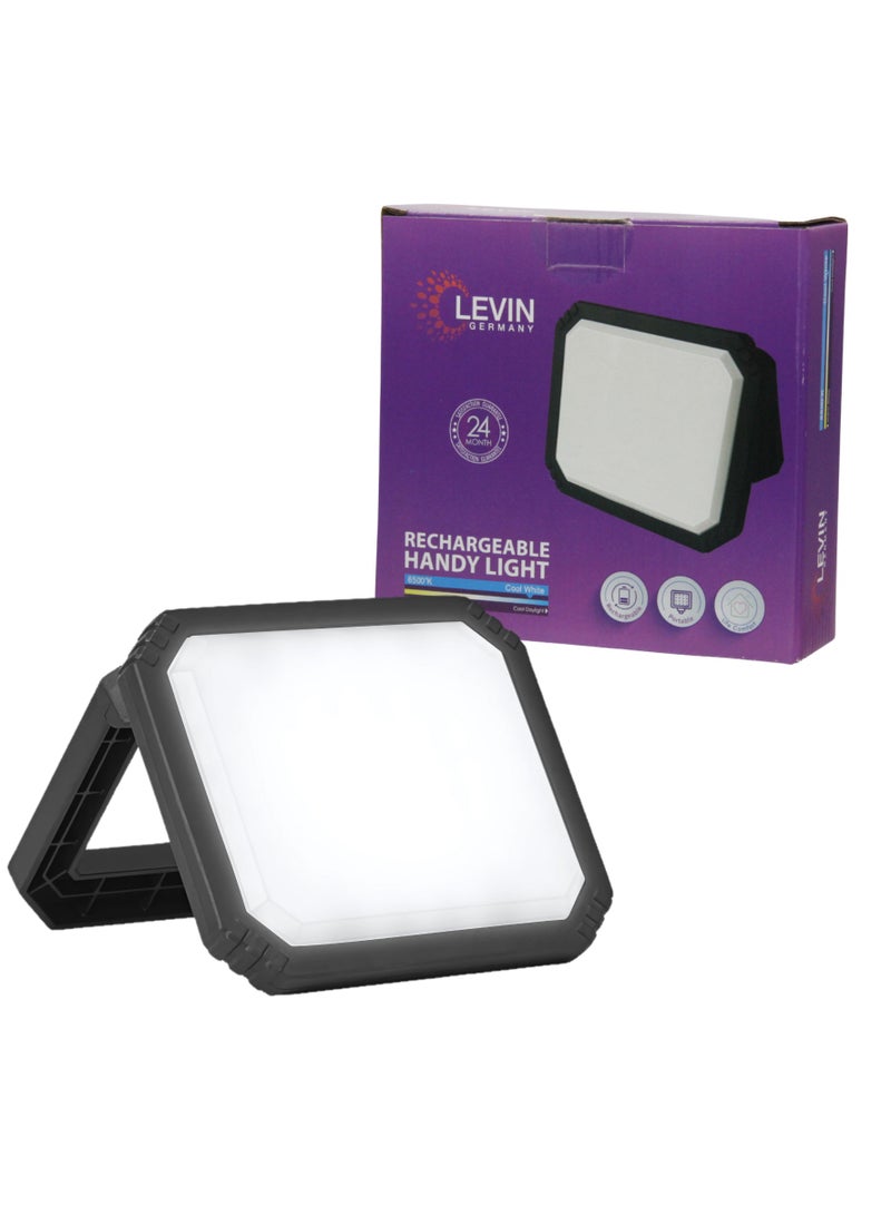 Levin Germany Rechargeable Handy Light 10W | 6500K Cool White | Portable LED Flood Lamp with 3 Modes | IP54 Waterproof | 24 Months Warranty - Image 1