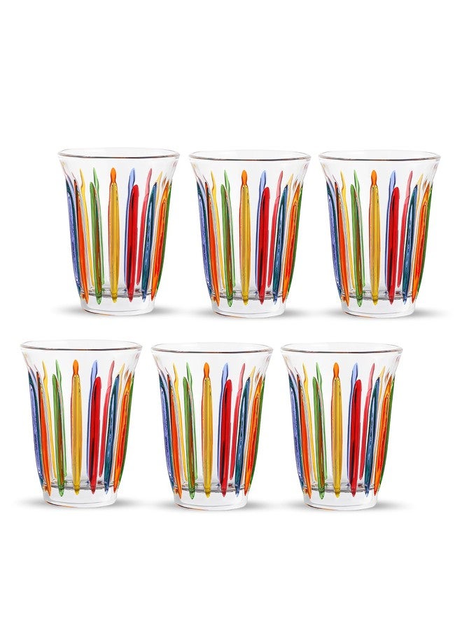 MHW-3BOMBER طقم كؤوس شوت MHW-3BOMBER مكون من 6 أكواب زجاجية صغيرة سعة 3 أونصات ملونة مطلية لكابتشينو، ويسكي، فودكا، مشروبات روحية وسوائل G6191-OS - Image 1