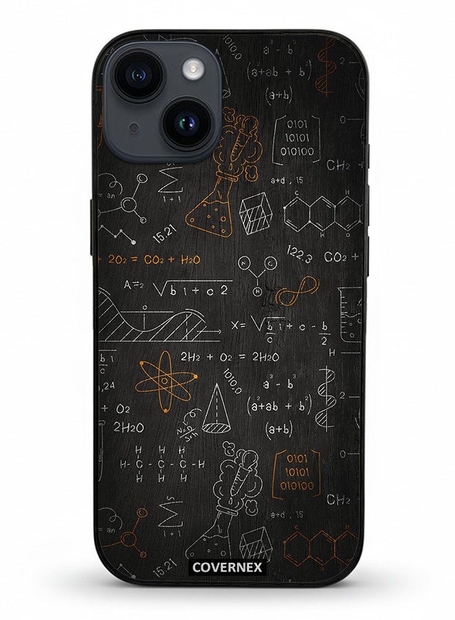 Covernex Apple iPhone 14 Protective Case Cover Printed Featuring The Scientist Chalkboard Formula - Image 2