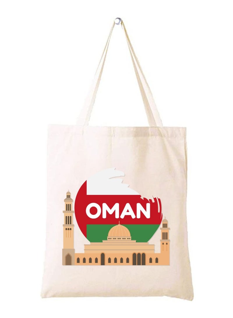 Oman National Day Cotton Tote Bag - A Reusable and Eco-Friendly Way to Show Your Omani Spirit - Image 1
