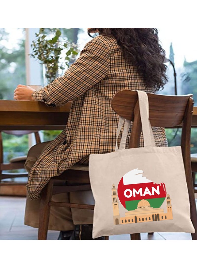 Oman National Day Cotton Tote Bag - A Reusable and Eco-Friendly Way to Show Your Omani Spirit - Image 3