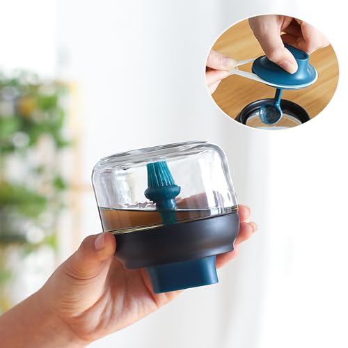 Mockery 1Piece Spice Jars Container with Spoon for Kitchen, Salt Jar with Spoon,Glass Sugar Seasoning Pot,Kitchen Organizer, 350ml (Green) - Image 4