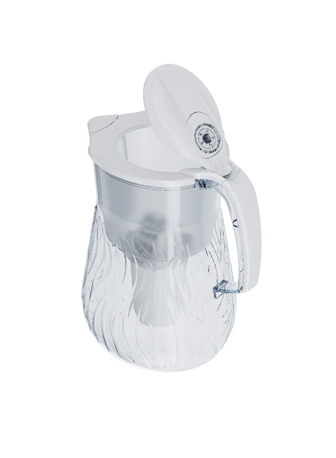 Aquaphor Orleans A5 Mg Water Filter Jug , 4.2L Capacity, Shockproof And Glass-Looking, Reduces Chlorine, Lead, Rust, Compact Fridge-Friendly Design, BPA-Free, Water Purifier Jug For Daily Use with A5 Mg Catridge (White) - Image 1