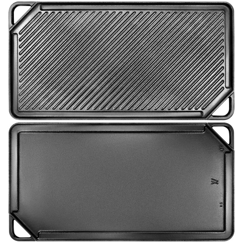 GGC Cast Iron Griddle for Gas Stove, Reversible Griddle for Gas Grills, 20 x 10 Flat and Ribbed Griddle Plate for Outdoor and Indoor Cooking - Image 1
