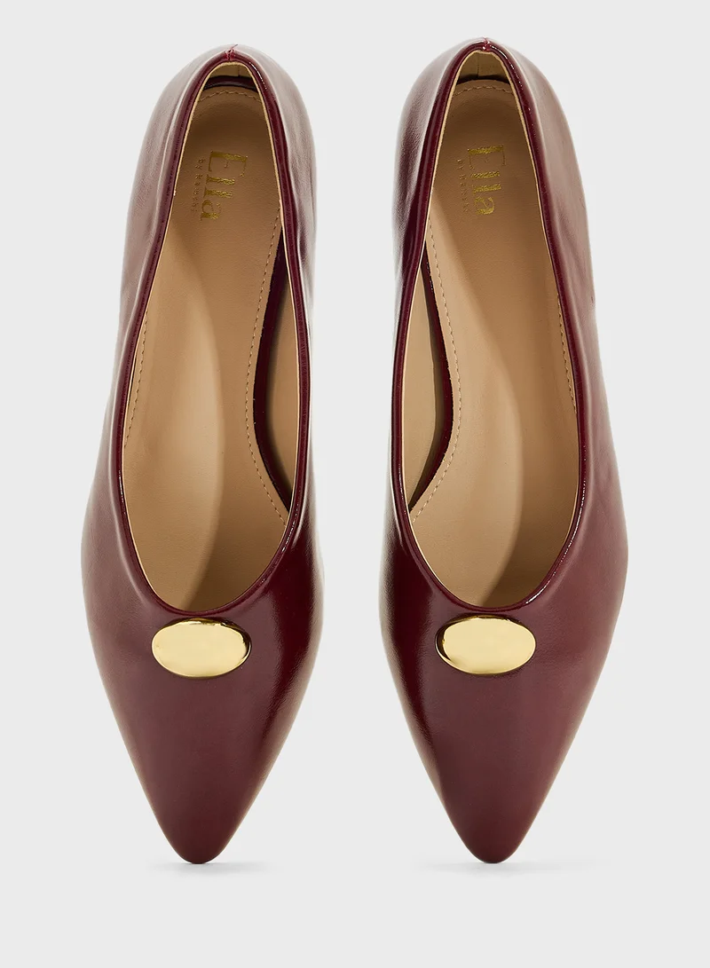 ELLA Ladies Pointed Ballerina Flat