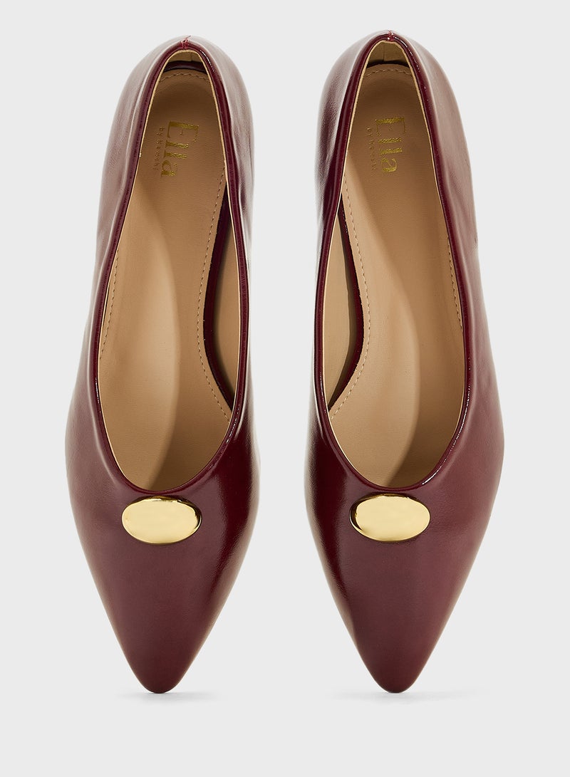 ELLA Ladies Pointed Ballerina Flat  - Image 4