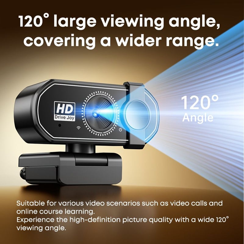 1080P Webcam with Black Auto Focus Soft Fill Light for PC Streaming - Image 4