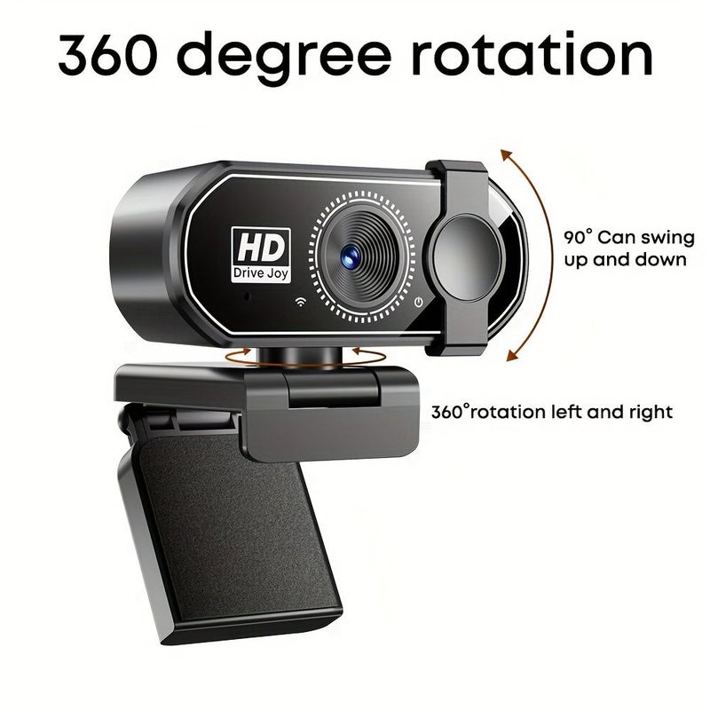 1080P Webcam with Black Auto Focus Soft Fill Light for PC Streaming - Image 3