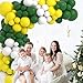 Cunnikku Retro Green Yellow White Balloon Garland Arch Kit 122pcs Dark Green Yellow White Balloons for Birthday Wedding Graduation Baby Shower Anniversart Forest Jungle Tractor Soccer Party Decorations - Image 4