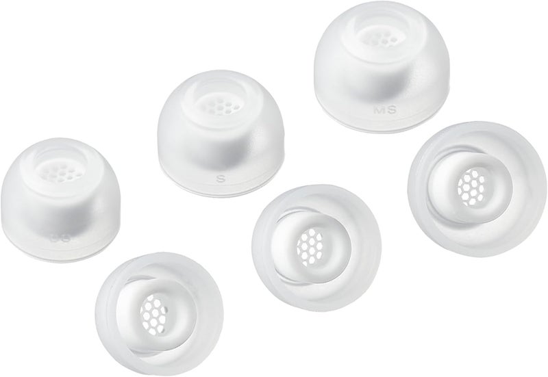 SednaEarfit MAX TWS 6 White – Earbud Tips for Wireless Headphones - Noise Canceling Earbuds Replacement Tips - Eartips Compatible with Sony, Samsung, Sennheiser, and Devialet (White, SS-S-MS)