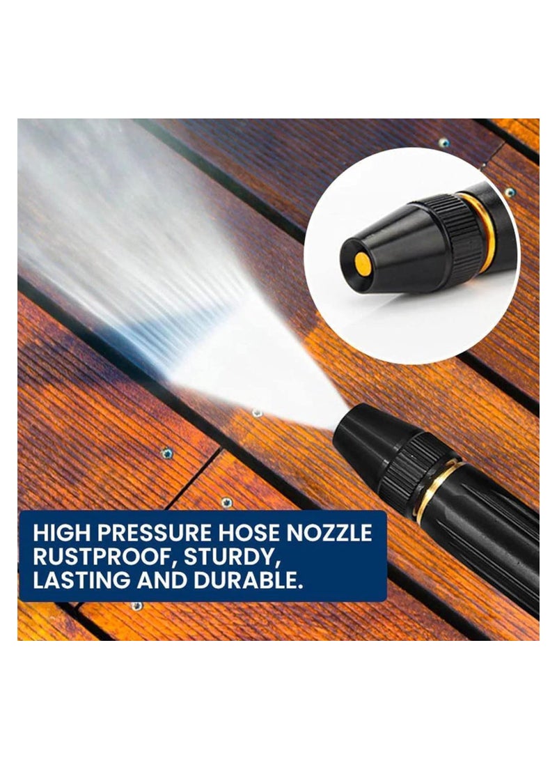 Car Washing High Pressure Water Gun Nozzle, Garden Hose Nozzle Spray, Metal Sprinkler, Adjustable Garden Sprinkler for Car, Pet Washing, Watering, black  - Image 4