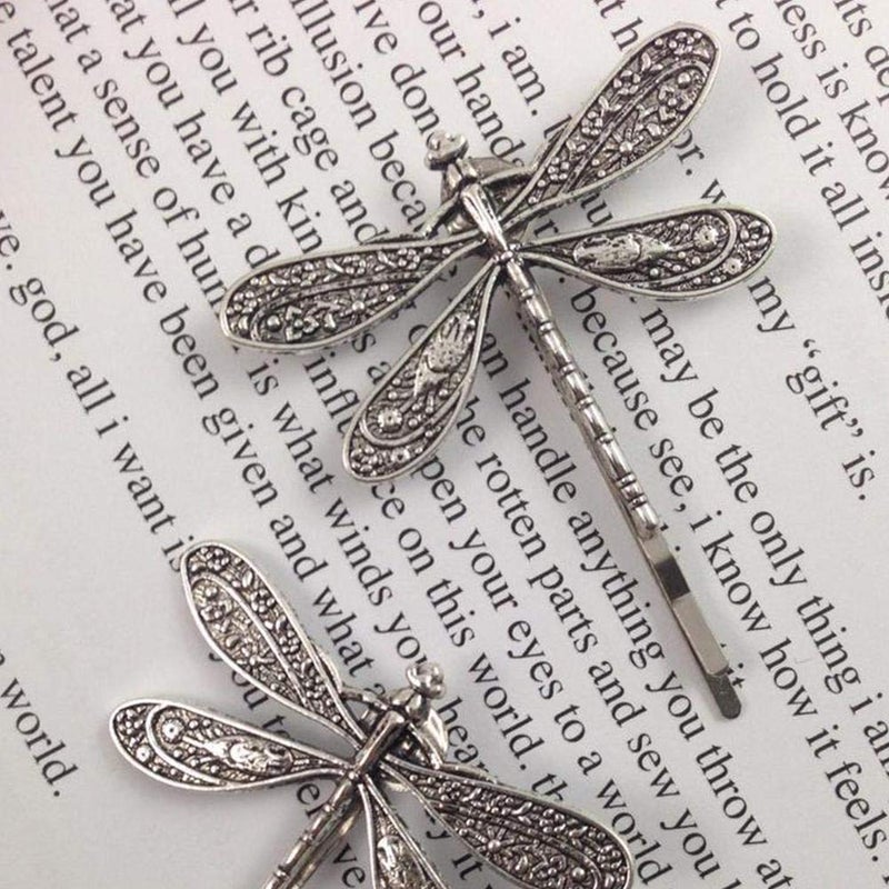 PETCTN Dragonfly Hair Clip,Antique Headwear Wedding Retro Styling Hair Clip,Bridal Headdress, Color Head Wear Styling Hair Accessories for Girls Women Bobby Pins Hairpins French (1) - Image 2