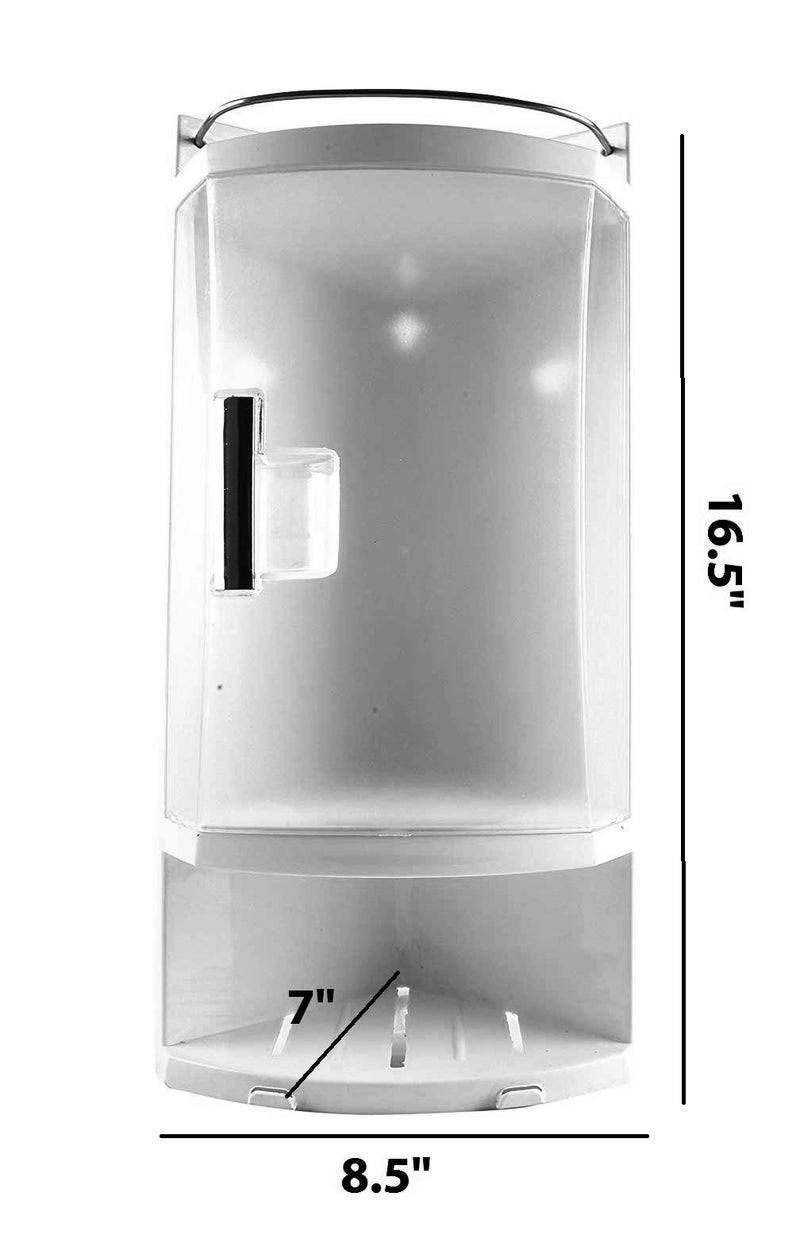 Epraiser ABS Unbreakable Z-Trio Bathroom Transparent Modern & Elegant Design Single Door Corner Cabinet with Storage Chest/Shelves, Size:16.5"X7"X8.5" (Sky Blue) - Image 5