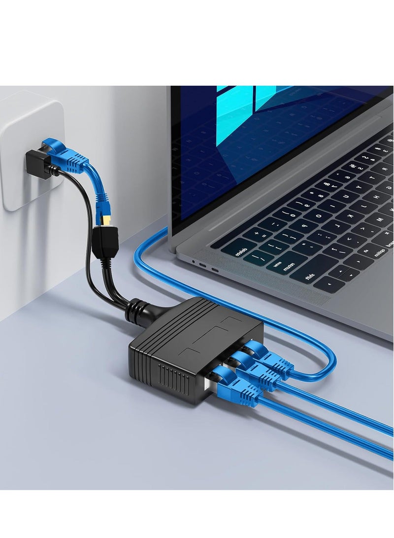 RJ45 Ethernet Splitter 1 to 2 Out, with USB Power Cable, RJ45 Internet Splitter Adapter 1000Mbps High Speed for Cat 5/5e/6/7/8 Cable, Support Two Devices Working Simultaneously  - Image 5