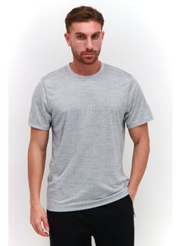 RBX Men Performance Fit Short Sleeve Training T-Shirt, Grey Heather  - Image 1