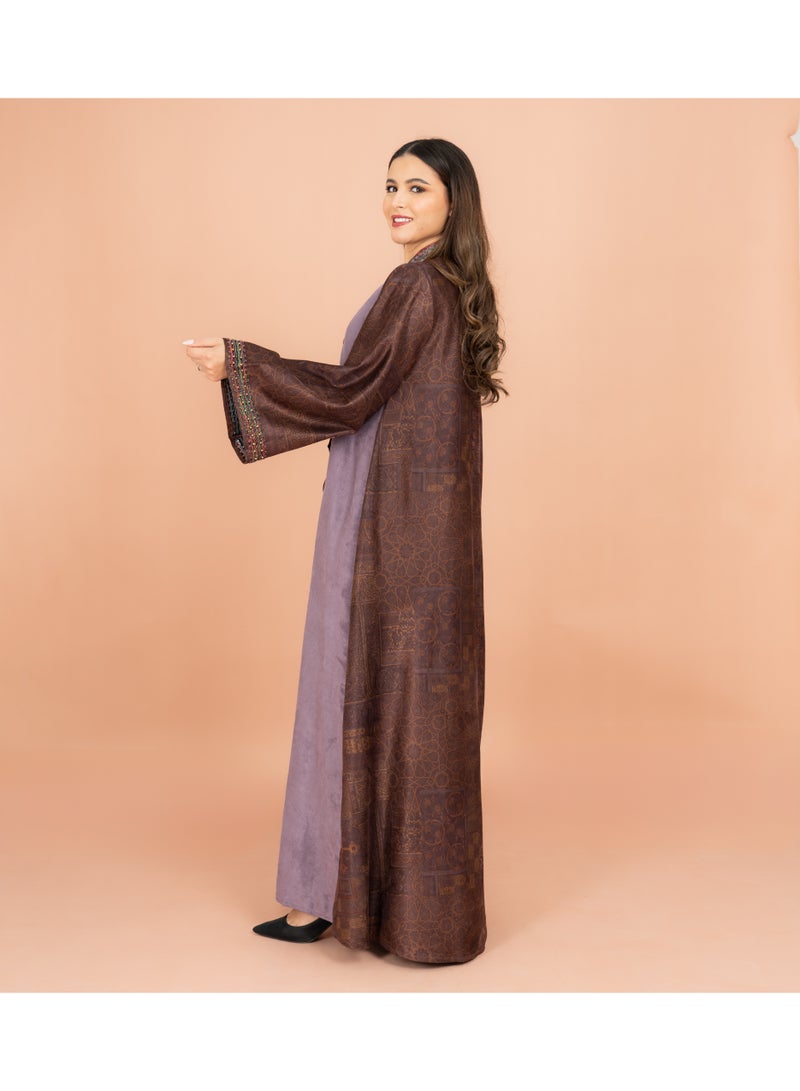 IKKXA Luxury Colorful Embroidery Wide Sleeves Solid Jalabiya - Image 3
