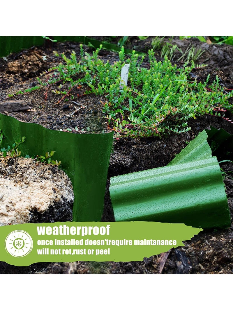 SYOSI Flexible and Sturdy Plastic Garden Lawn Edging Border 15CM X 9M Can Be Shaped As Desired Anti-corrosion Antirust Fence for Garden Borders Vegetable Flower Beds DIY Patios and Lawns - Image 4